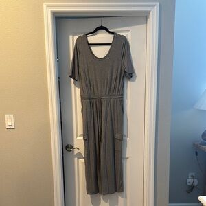 Gray Women's Jumpsuit w/Pockets